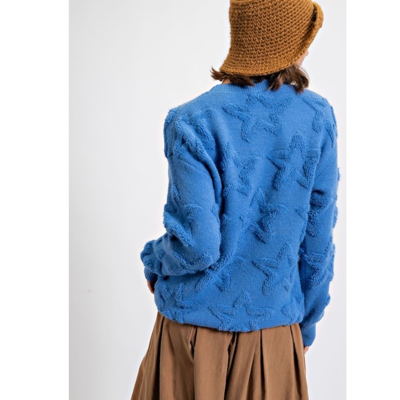 "The Blossom" Blue Star Sweater - Picture 2 of 3